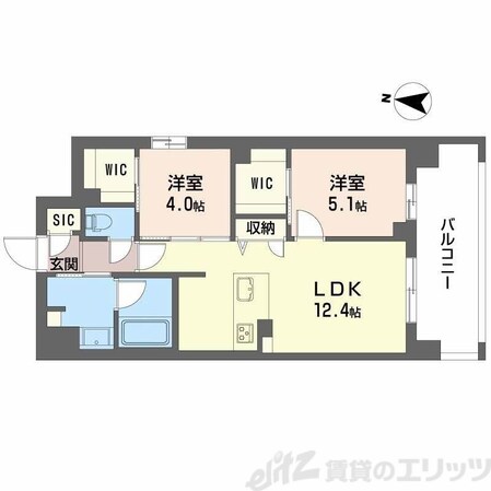 セントリヴィエ大阪梅田の物件間取画像